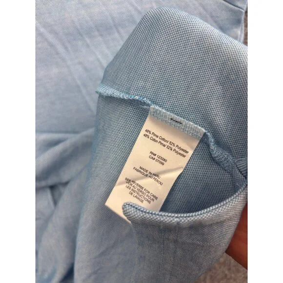 Travis Mathew Polo Shirt Men's XL Blue Gray Short Sleeve Button Golf Pima Cotton - Picture 5 of 6